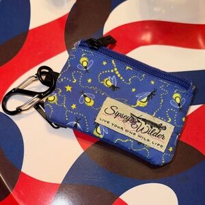Sipsy Wilder Blue Firefly Coin Pouch with Clip